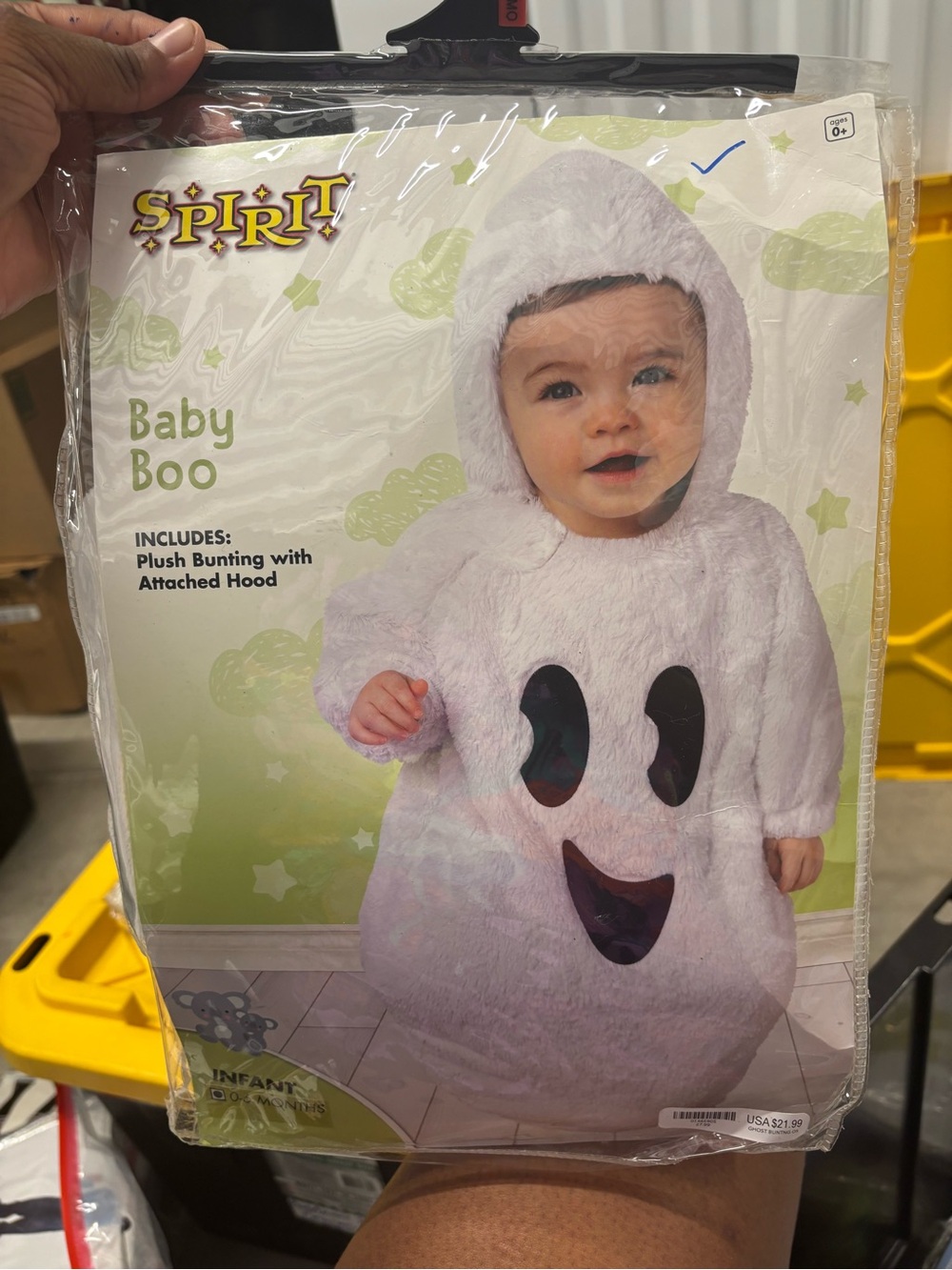 Spirit Halloween 0-6 Months Unisex Baby Boo Ghost Bunting Costume